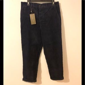 NEW Zara Blue Corduroy Pants W32